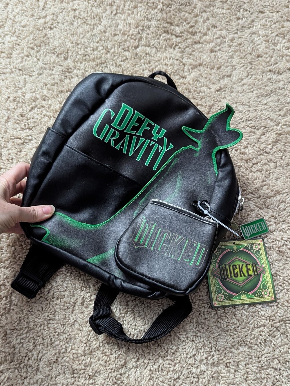 NWT Wicked Movie Elphaba Defy Gravity Mini Backpack with Coin Pouch Pouch